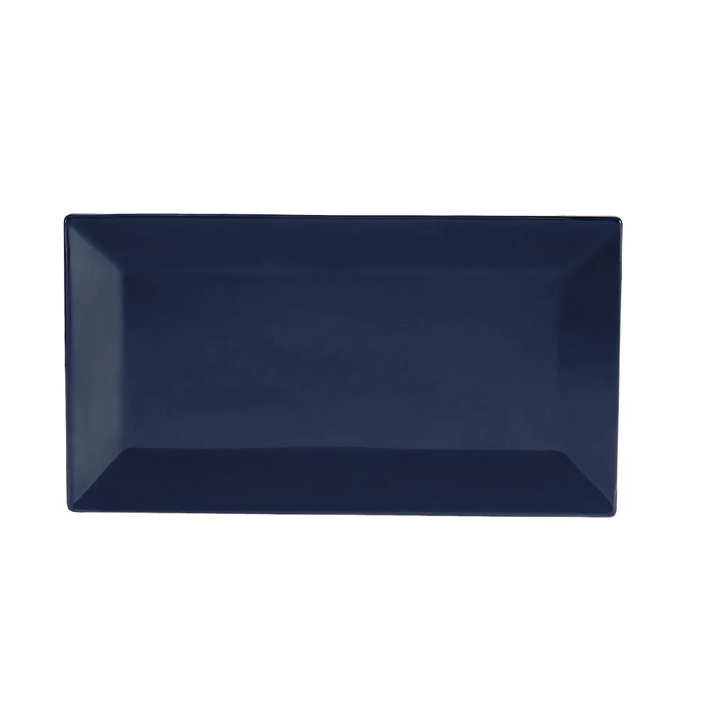 CACChina KC-13-CBU Rectangular Platter, 11½" x 6¼" x 1", Blue Ceramic, Dishwasher Safe - Dozen