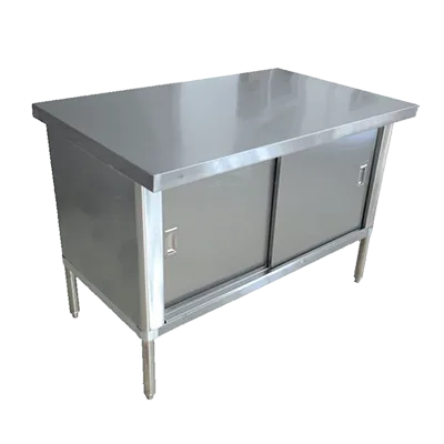 Omcan USA 43721 Cabinet Base Sliding Doors Work Table