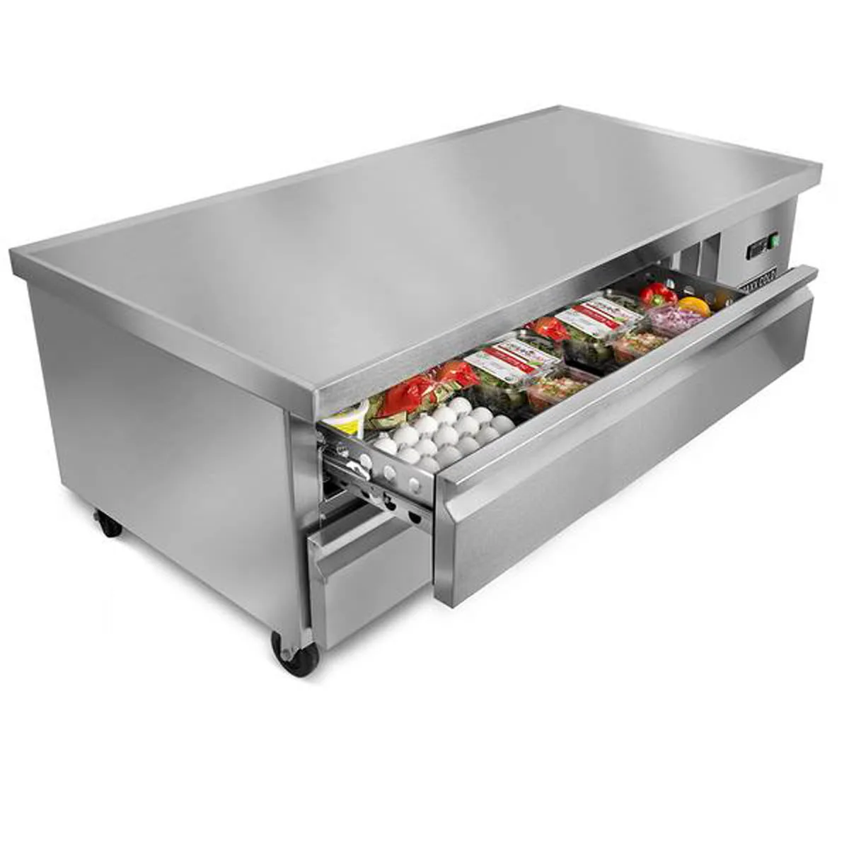 Maxx Cold MXCB60HC 62" X-Series Refrigerated Chef Base w/ 2 Drawers, 8.8 cu. ft. 