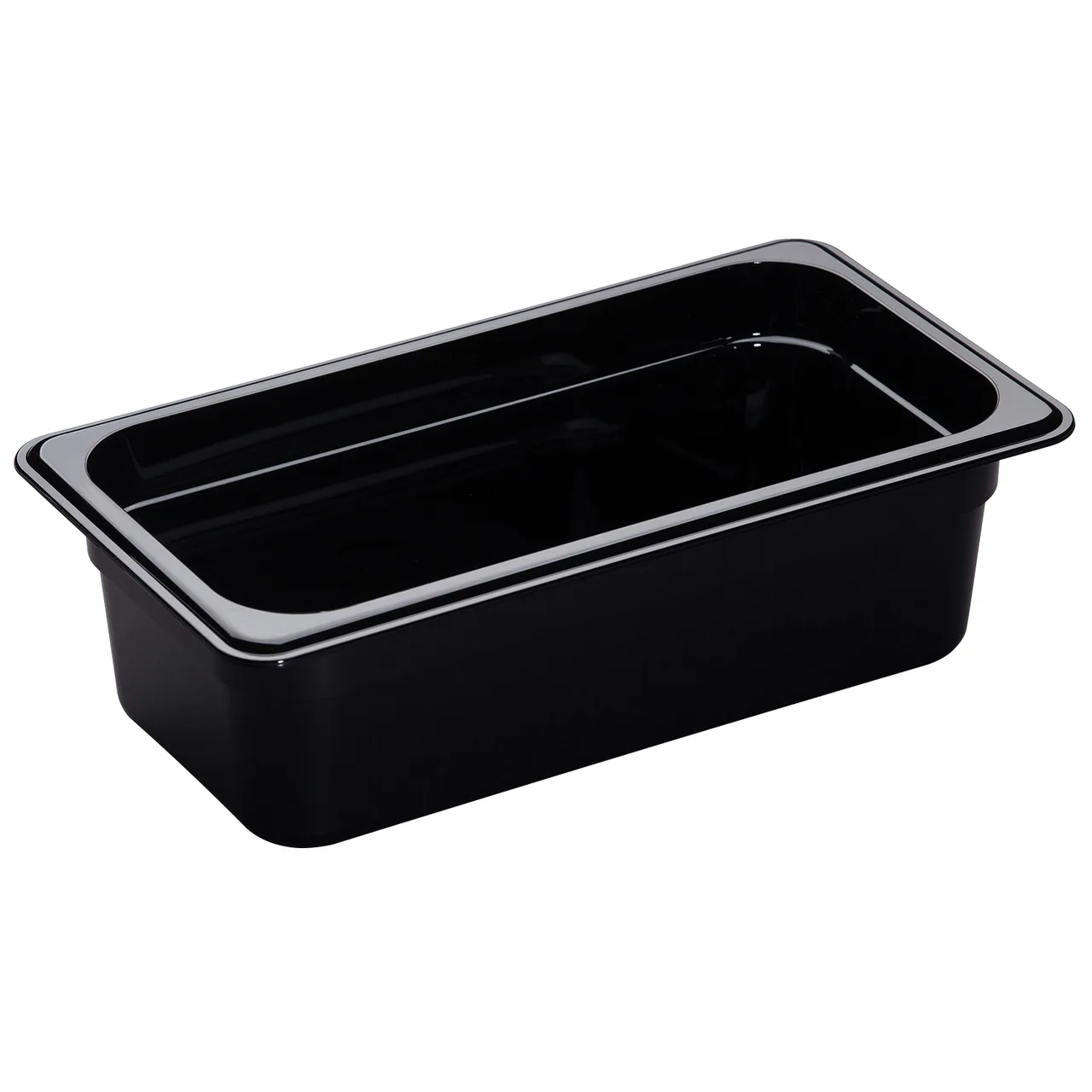 Cambro 34HP110 H‑Pan Food Pan – 1/3 Size, 4" Deep, Black Plastic, -40°F to 375°F, NSF
