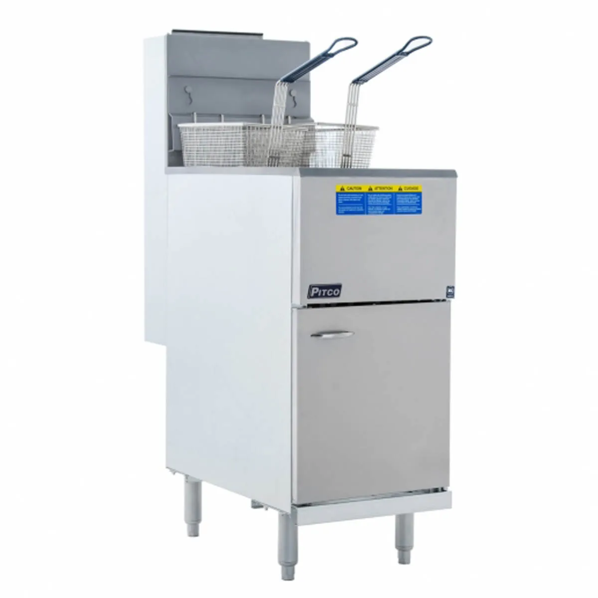Pitco 35C+S Quick Ship Full Pot Floor Model Economy Gas Fryer w/ 35-40 lbs Capacity, 90.000 BTU