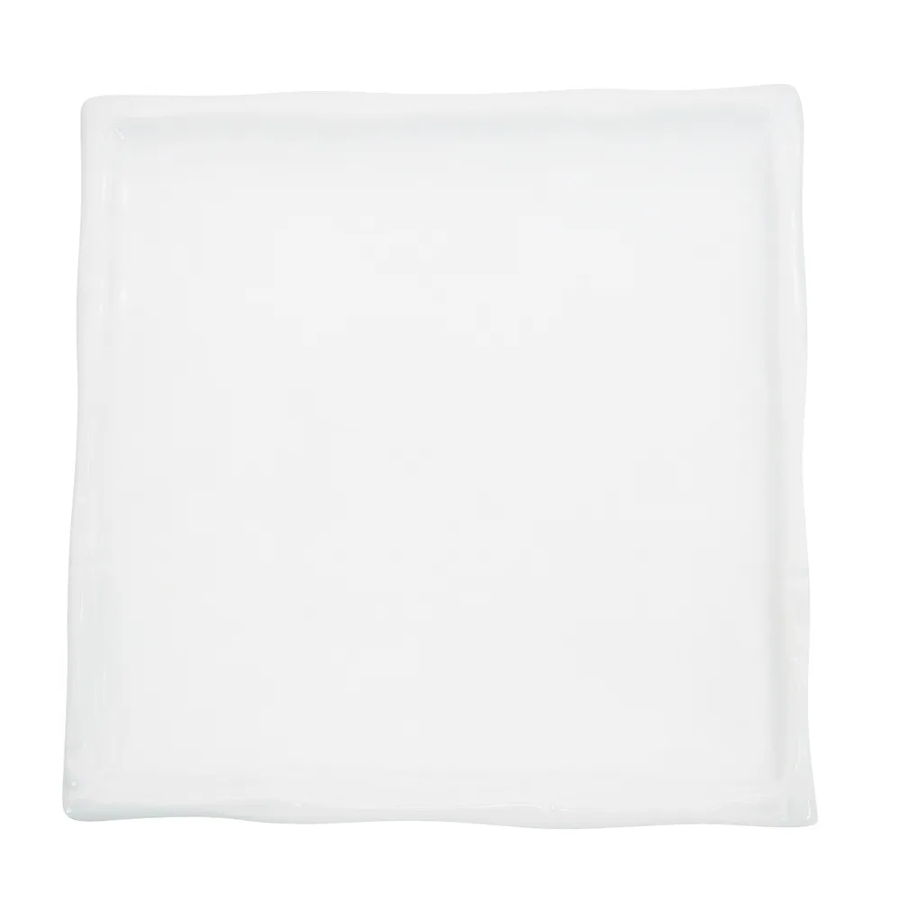CACChina BAP-9 - Porcelain Square Plate 9-1/4" x 9-1/4" x 1-1/4", Dishwasher Safe - Dozen
