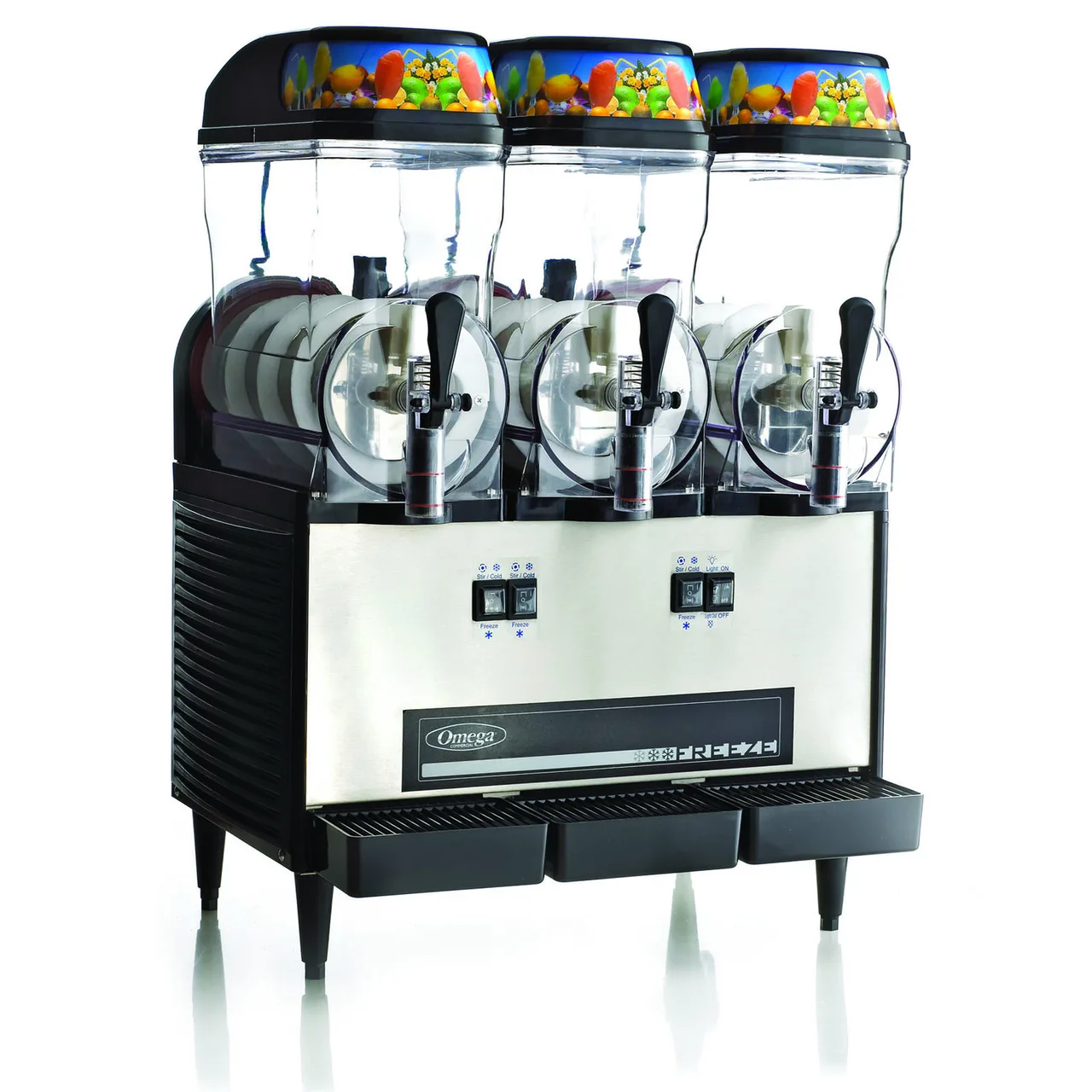 Omega OFS30 Bowl Type Non-Carbonated Granita/Frozen Drink Machine w/3 gal -960W/110-220V- Triple