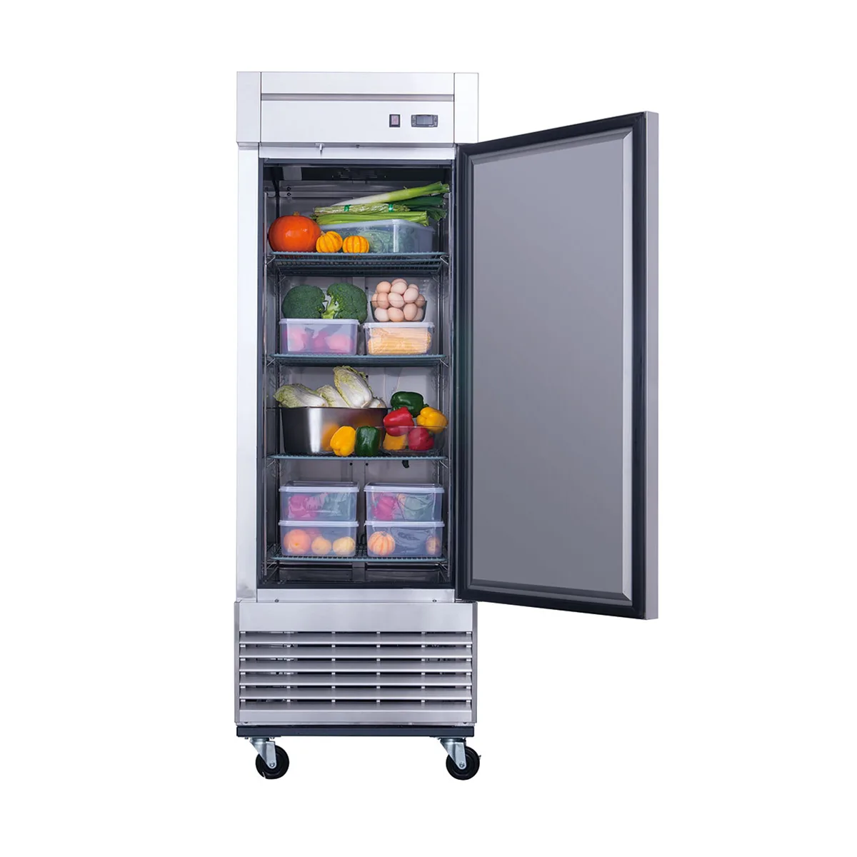 Dukers Appliance Co D28R 28" 1-Solid Door Reach-In Refrigerator, Bottom Mount, 17.79 cu. ft.