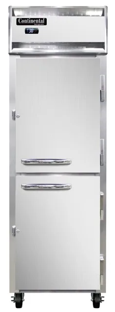 Continental Refrigerator 1RNPTHD-SD-GD 38" 4-Door Solid & Glass Pass-Thru Refrigerator, 21 cu. ft.