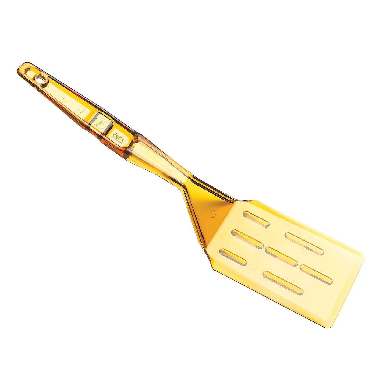 Cambro SPASL14150 - 14" Amber Ultem Slotted Turner -40°F to 300°F NSF Dishwasher Safe