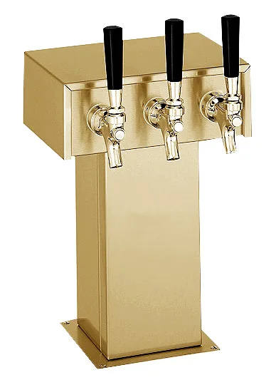 Perlick 4006-2BTF Tee Draft Beer Dispensing Tower, 9-1/2" Faucet Clearance
