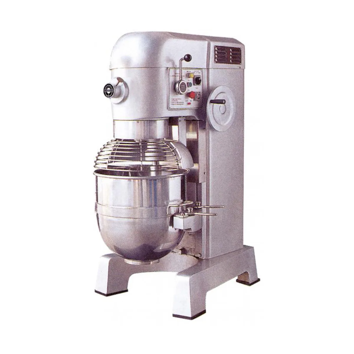 Omcan USA 19999 Floor Model 60 qt Planetary Mixer with Guard and Timer, #12 HUB, 4-Speed