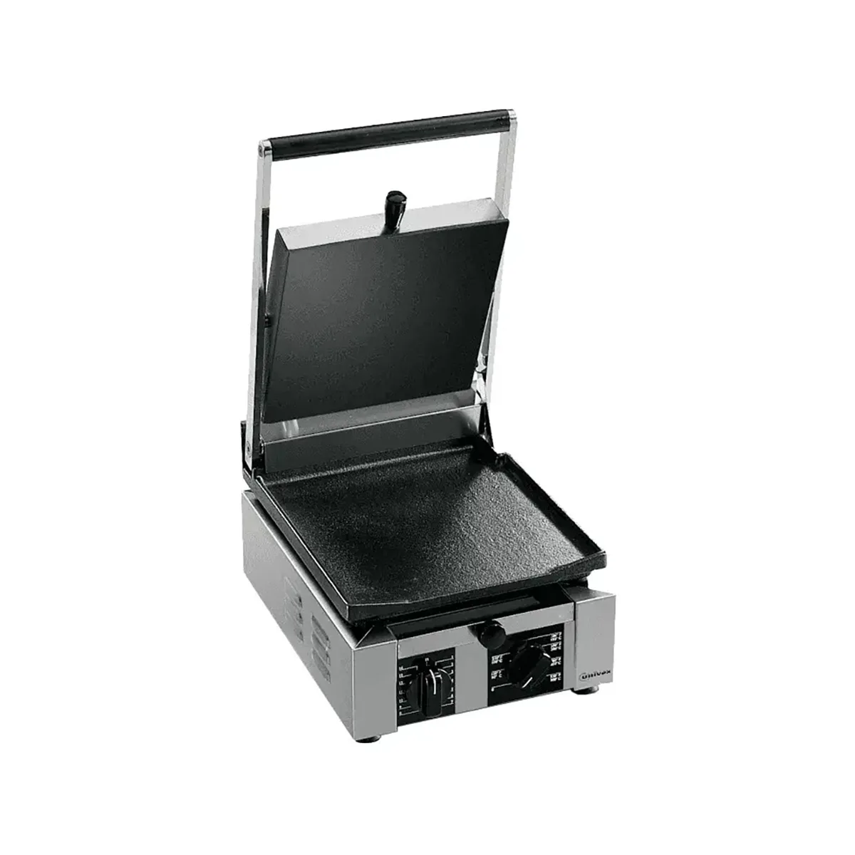 Univex PPRESS1F Single Cast Iron Panini Press w/ 10" x 10" Smooth Plates, 120V