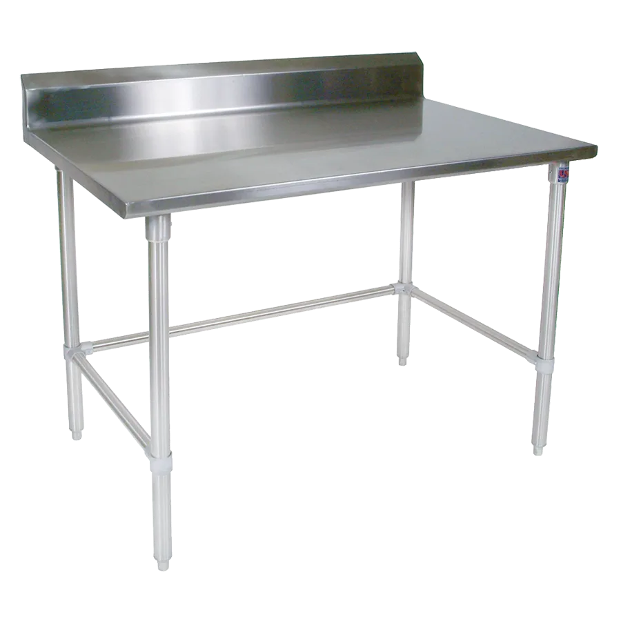 John Boos ST6R5-3036SBW 36" Open Base Work Table w/ Side & Rear Crossrails, 5" B.splash - 16 Gauge