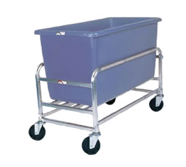 Winholt 30-8-AL-BL Aluminum Bulk Goods Cart, 8 Bushel 500 lb, Blue Polyethylene Tub, NSF
