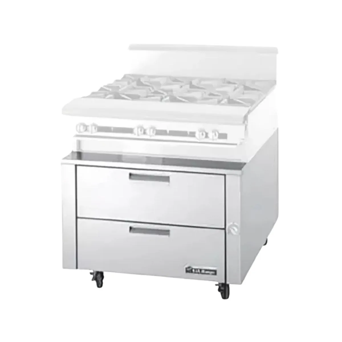 Garland US Range UN17FR72 72" Polar Cuisine Freezer Chef Base w/ 4 Drawers, Remote