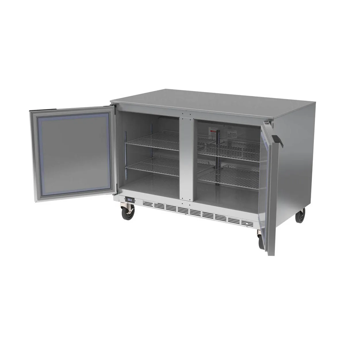 Beverage Air UCF48AHC 48" 2-Door Undercounter Freezer, Stainless Steel Exterior, 11.04 cu. ft.