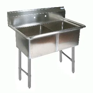 BK Resources BKS-2-1620-12S Sink, Two Compartment