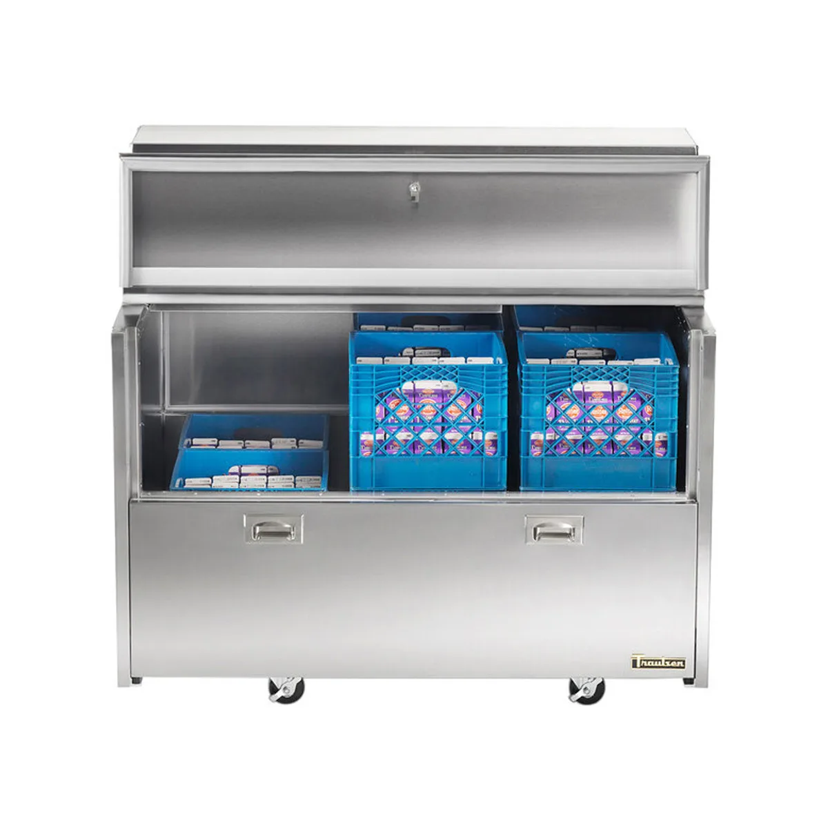 Traulsen RMC34S4 34" Single Sided Milk Cooler, Forced Air, 8 Crates Capacity