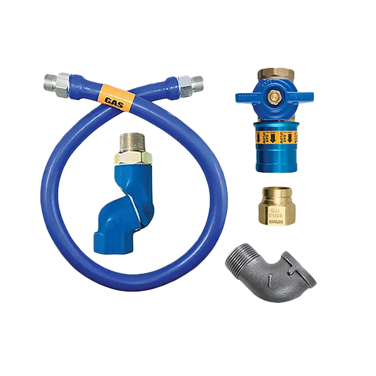 Dormont 1650BPCFS36 Safety Quik 36" Gas Connector Kit w/ Swivel MAX, Elbow, 1/2" Diameter