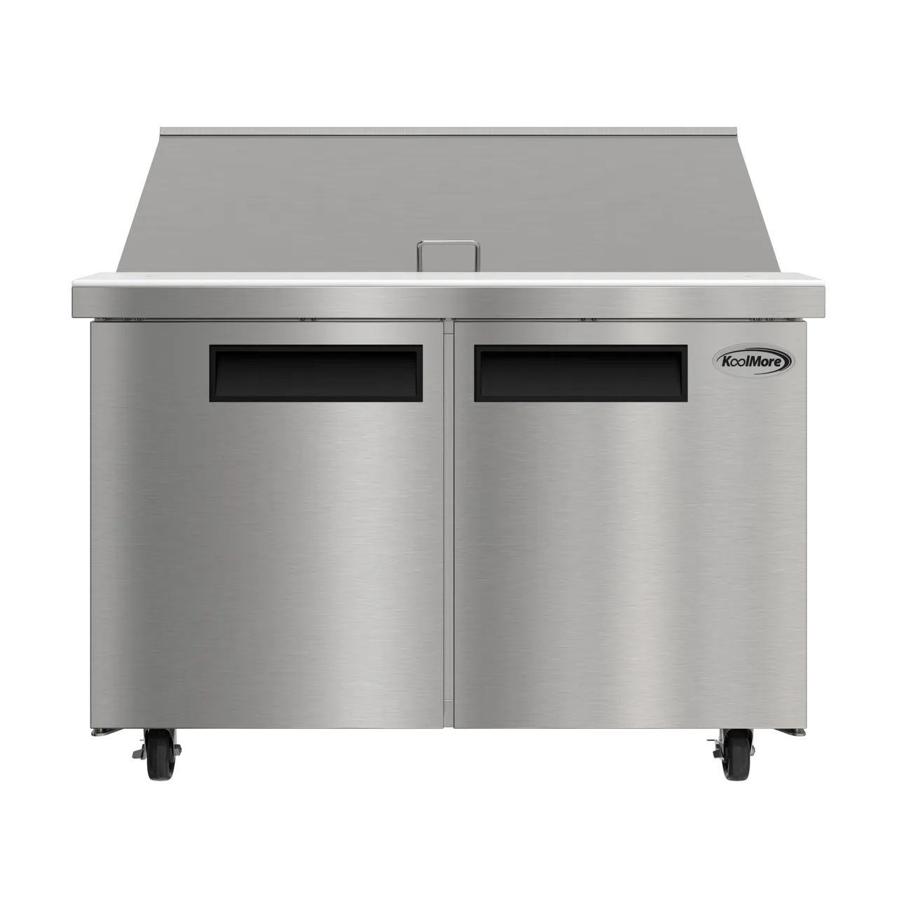 Koolmore KM-MPTR46-2D 47" 2-Door Mega Top Sandwich and Salad Prep Table, 18 Pans
