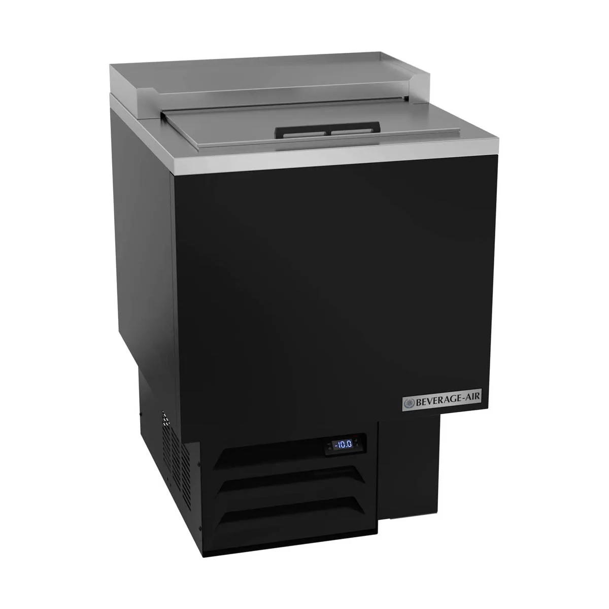 Beverage Air GF24HC-B 24.13" Black Glass & Plate Chiller, 4.0 cu. ft.