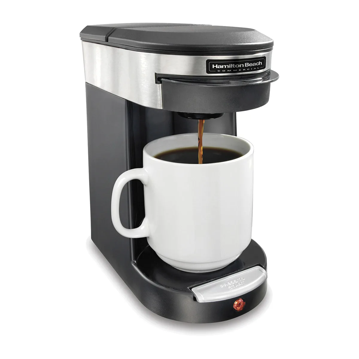 Hamilton Beach HDC200S-CA Front Loading Pod Coffee Maker, S.Steel Accents - 500W/120V