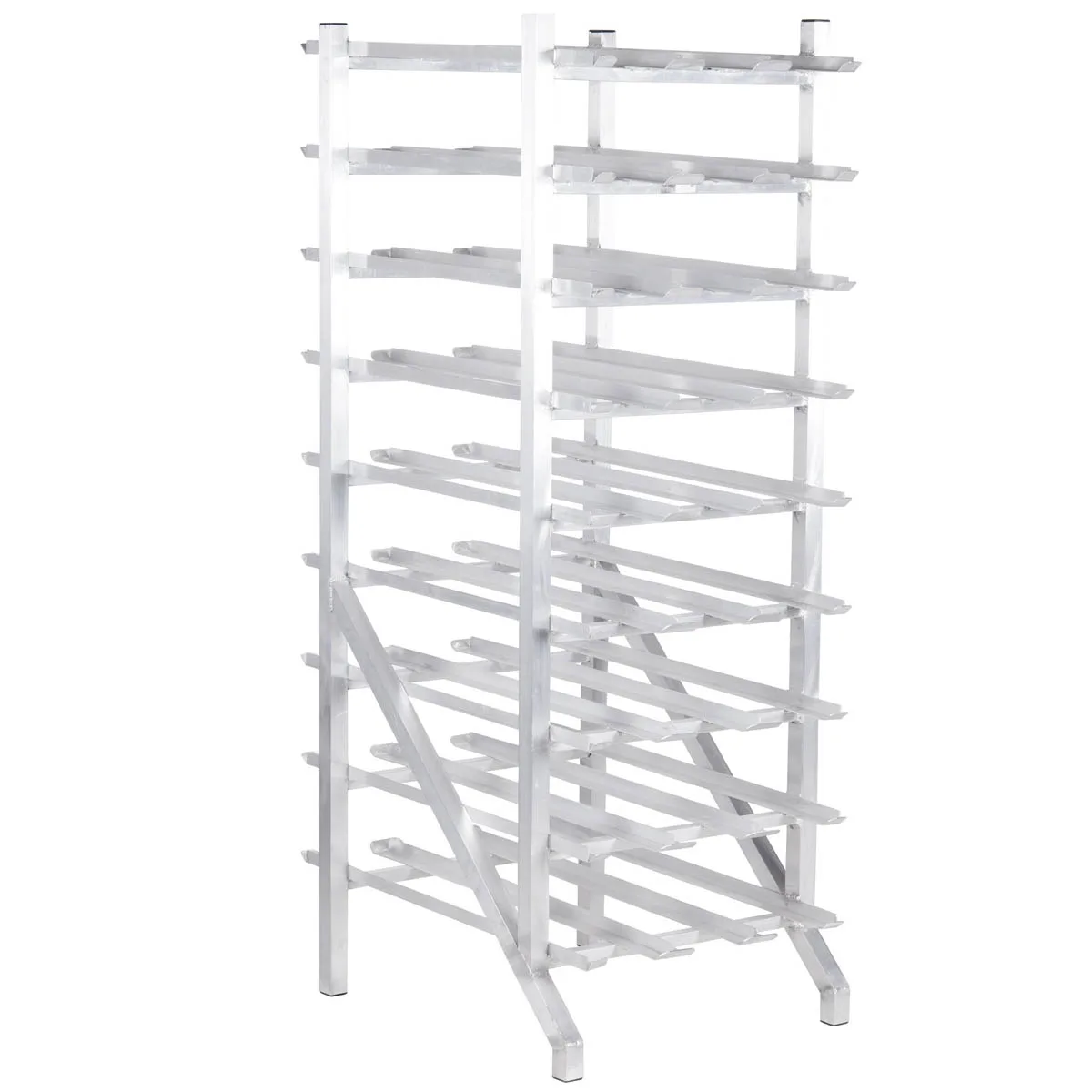 Winholt CR-162M Full Size Aluminum Mobile Can Storage Rack with 162 #10 or 216 #5 Cans Capacity