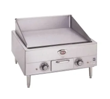 Wells G-13 24" Countertop Electric Griddle with 22.5" x 18" Steel Surface, Thermostatic Controls