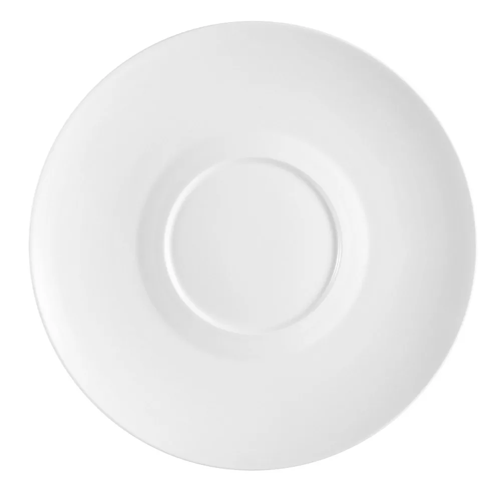 CAC China FDP-21 Paris Design Plate, 12" Dia × 1" H, Round White Porcelain, Dishwasher Safe - Dozen