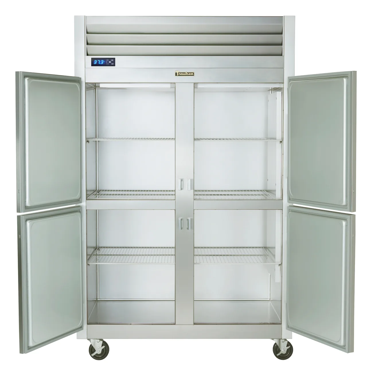 Traulsen G2000 52" 2-Section Reach-In Refrigerator w/ 4 Solid Half-Doors, Top Mount, 46 cu. ft.