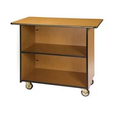 Lakeside 67100 Enclosed Breakout Dining Station with 1 Fixed Shelf, Laminate Finish