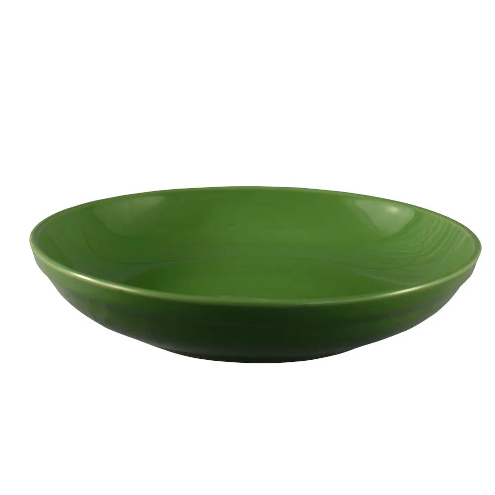 CACChina SAL-2-G Festiware 48 Oz Green Salad Bowl, 10½" Dia x 2⅛" H, Ceramic - Dozen
