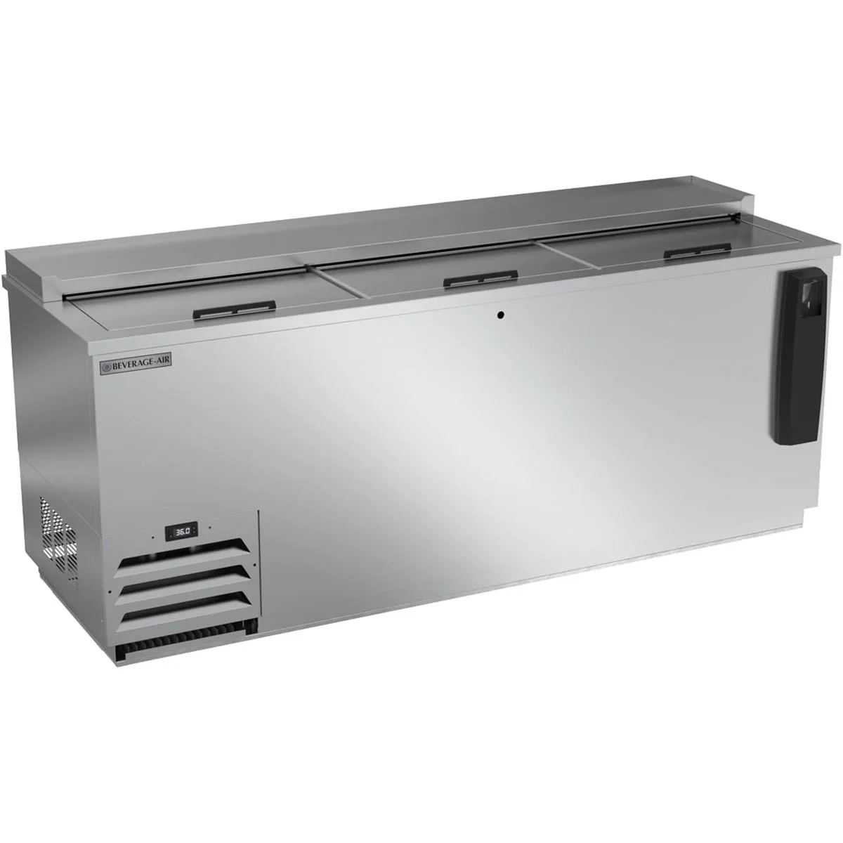 Beverage Air DW79HC-S 80" Deep Well Bottle Cooler w/ 3 Sliding Lids, 5 Dividers, 24.1 cu. ft.