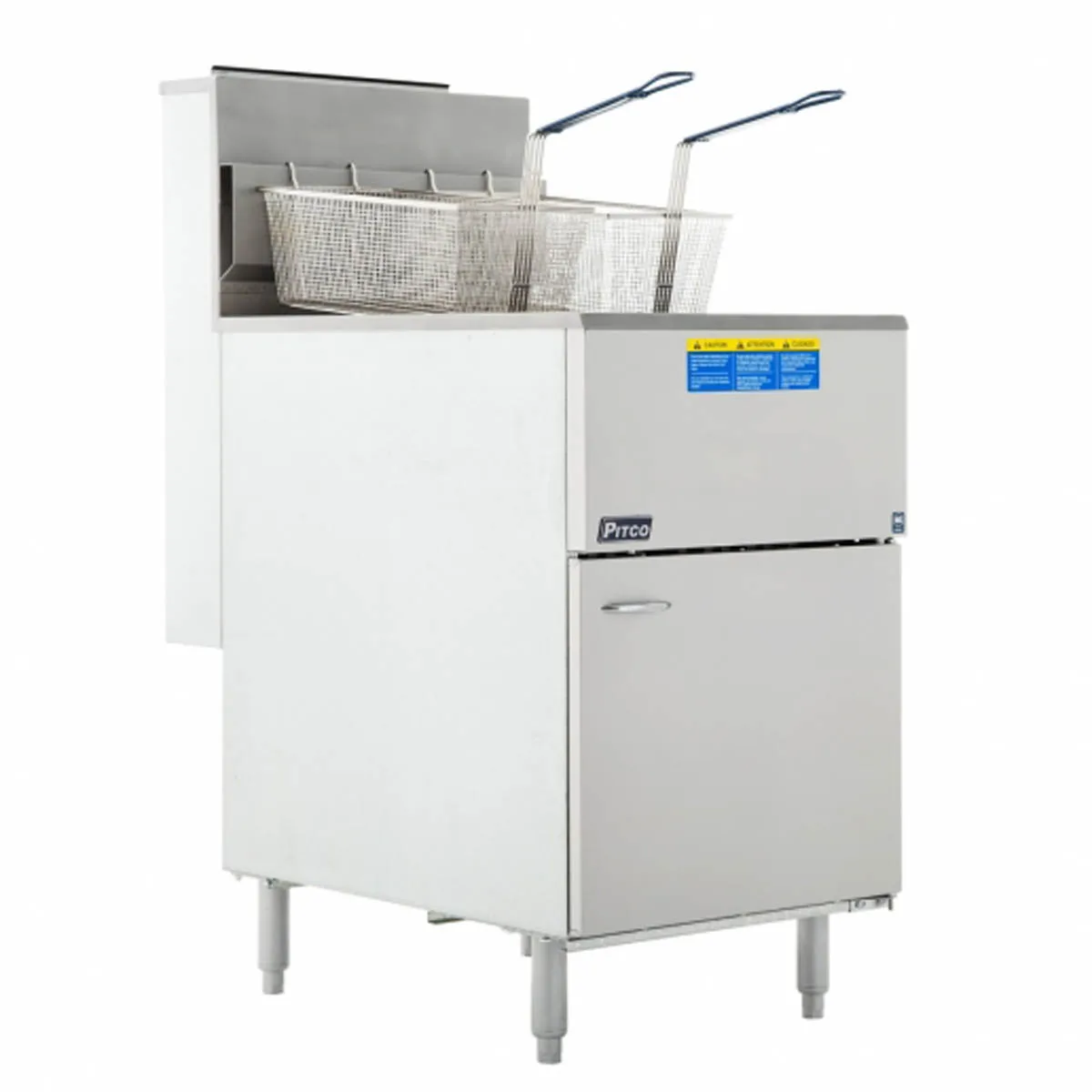 Pitco 65C+S Quick Ship Full Pot Floor Model Economy Gas Fryer w/ 65-80 lb Capacity, 150.000 BTU