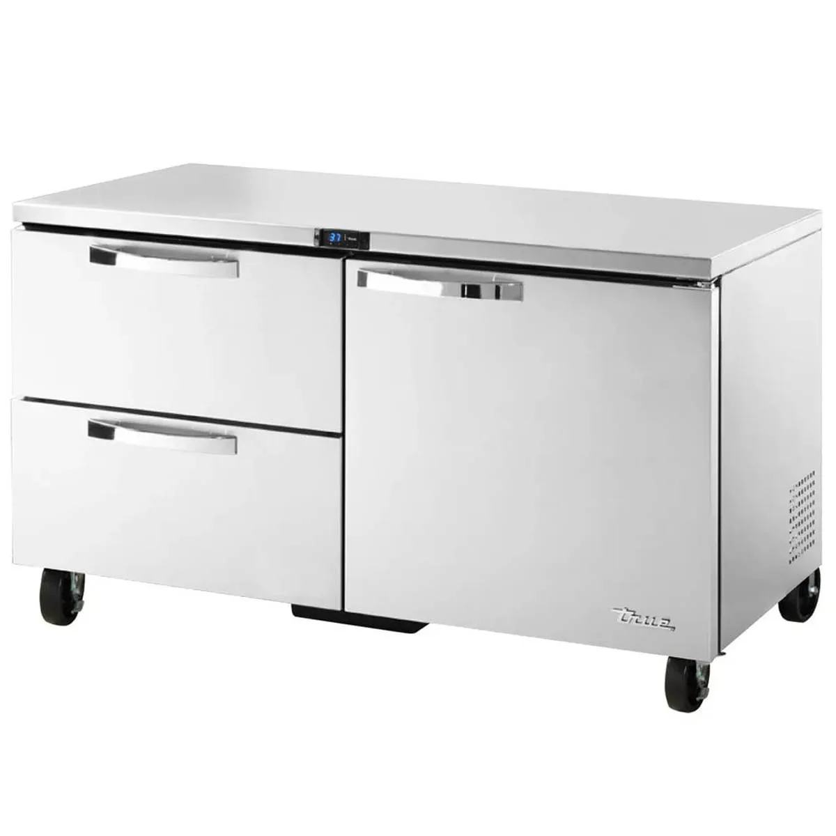 True TUC-60-32D-2-HC~SPEC3 60" 2-Section Undercounter Refrigerator w/ 2 Drawers & 1 Door