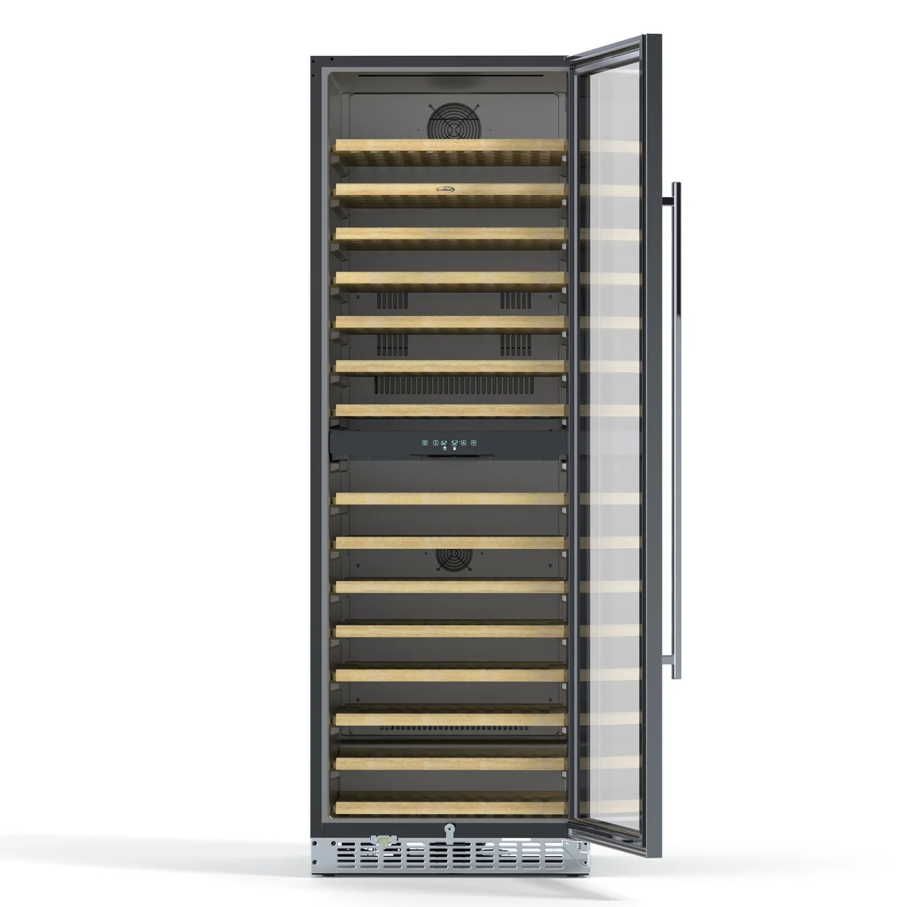 Koolmore KM-CW155DZ-SS 23" Glass Door Wine Refrigerator, Dual Temperature, 155 Bottles