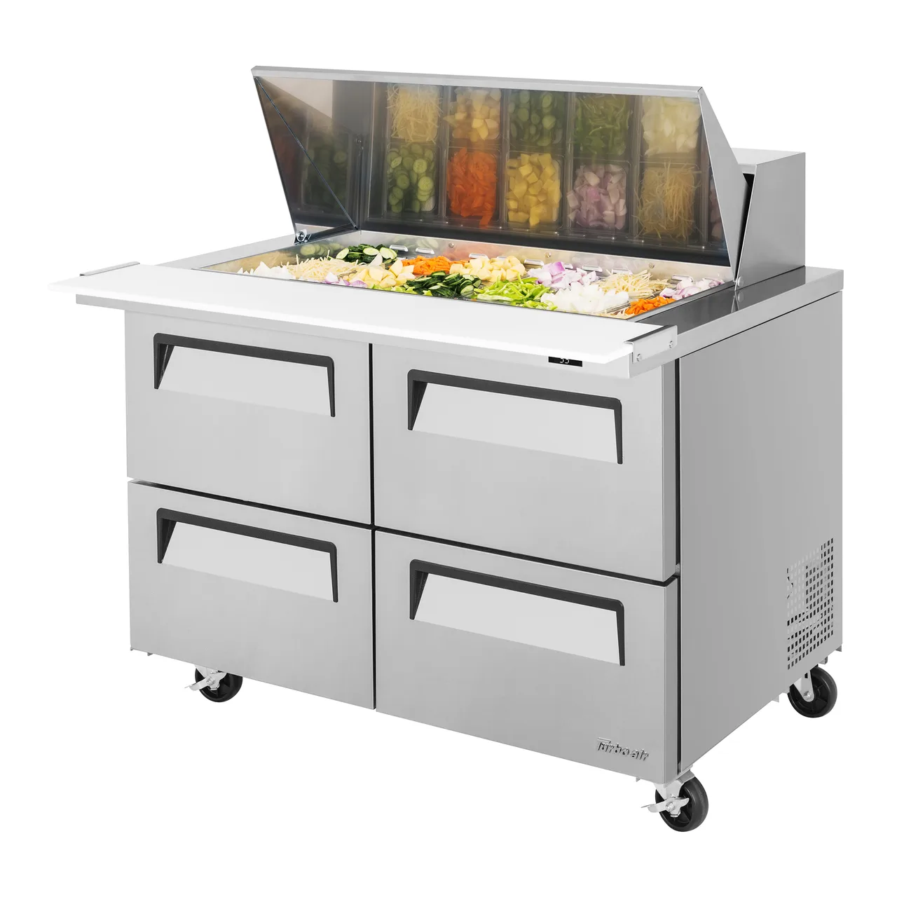 Turbo Air TST-48SD-18-D4-N 48" Mega Top Sandwich/Salad Prep Table w/ 4 Drawers, 18 Pans