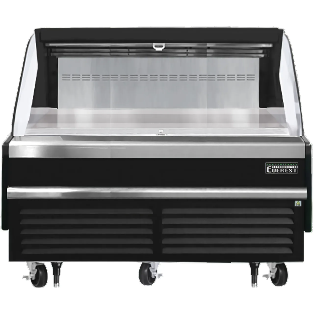 Everest EOMH-60-B-35-S 60" Horizontal Open Air Merchandiser in Black, Open Curved, 9.3 cu. ft.