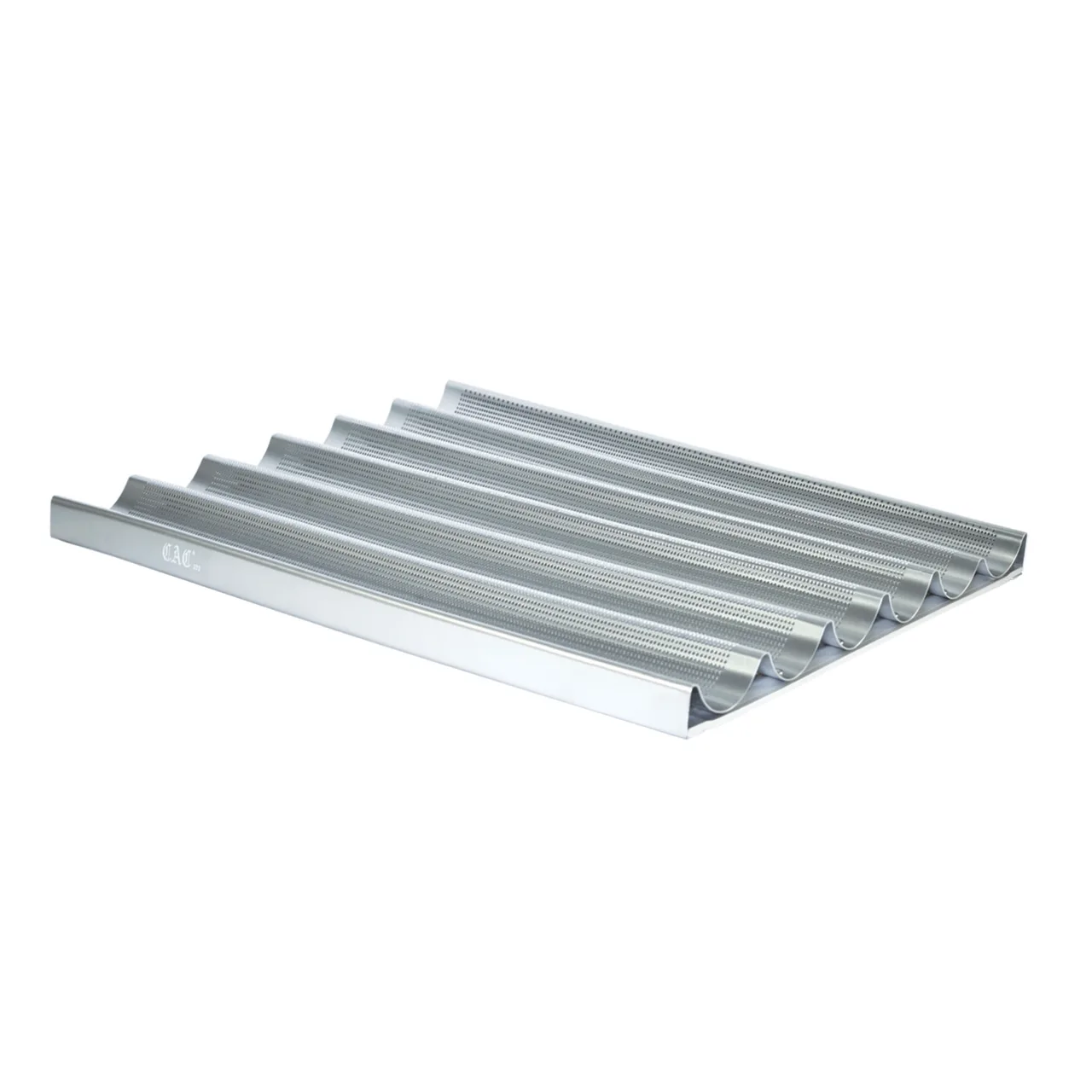 CAC China ALBP-6 French Baguette Pan, 6 Slots, 18" x 26", Perforated, Non-Stick, Aluminum