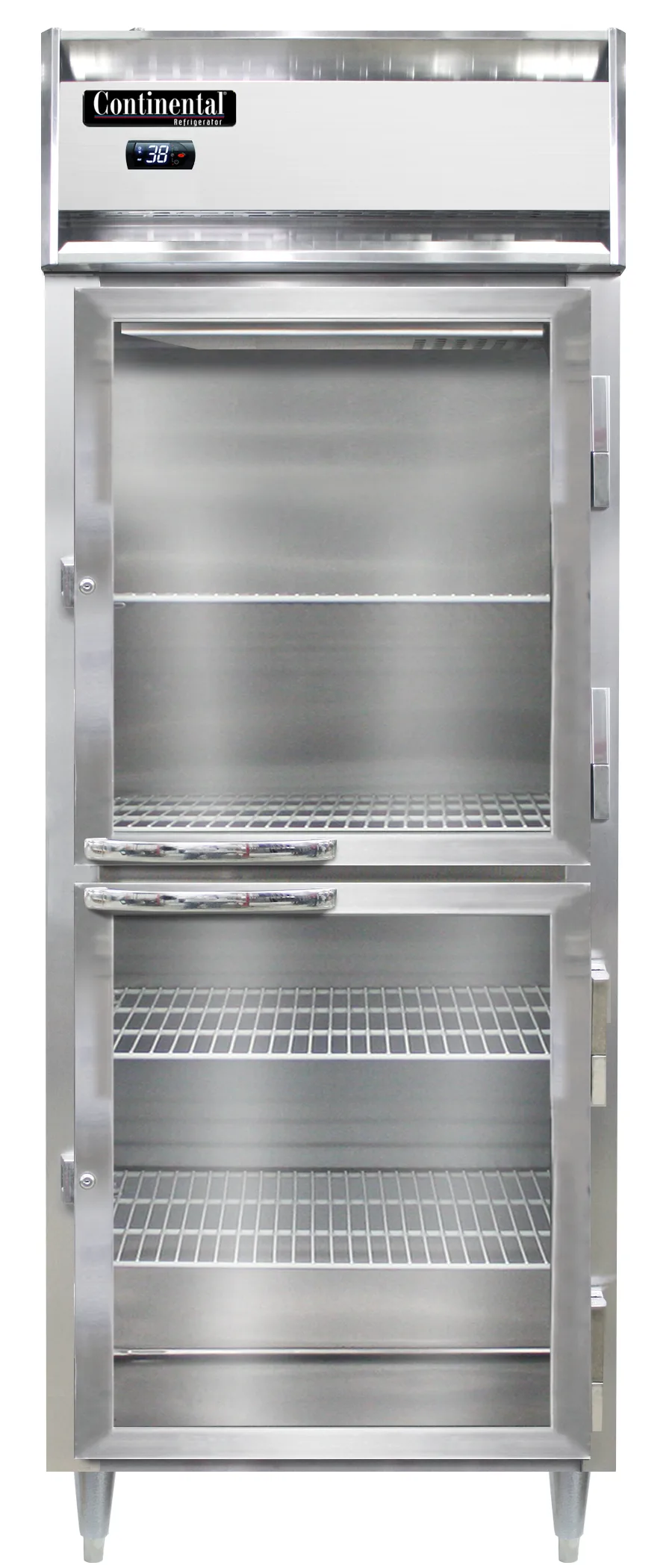 Continental Refrigerator D1RENPTHD-GD-SD 28.5" 1-Section Pass-Thru Refrigerator, 22 cu. ft., Top Mounted