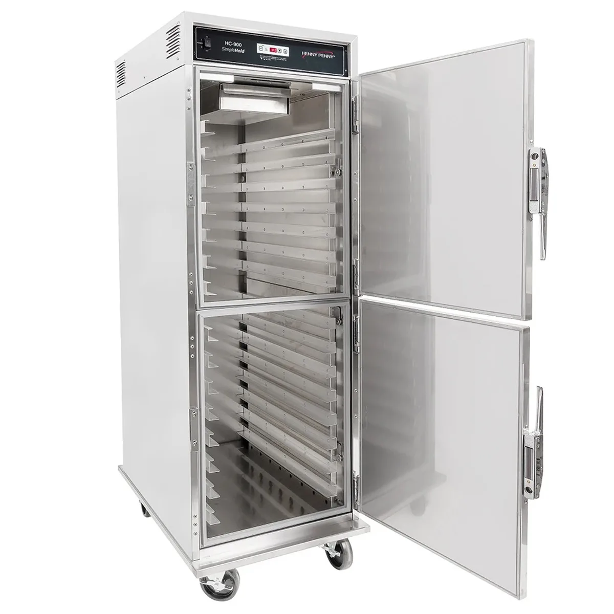 Henny Penny HHC900.37 Full-Size Heated Holding Cabinet, Mobile, SimpleHold Controls, Stainless Steel Doors