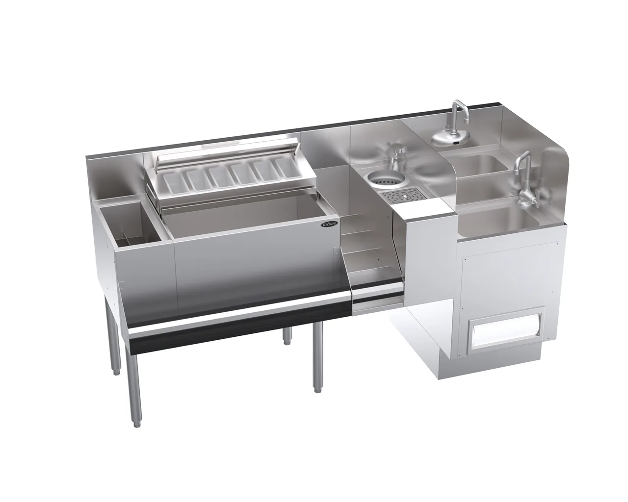 Krowne KR24-TCS66D 66" Underbar Ice Bin / Cocktail Station
