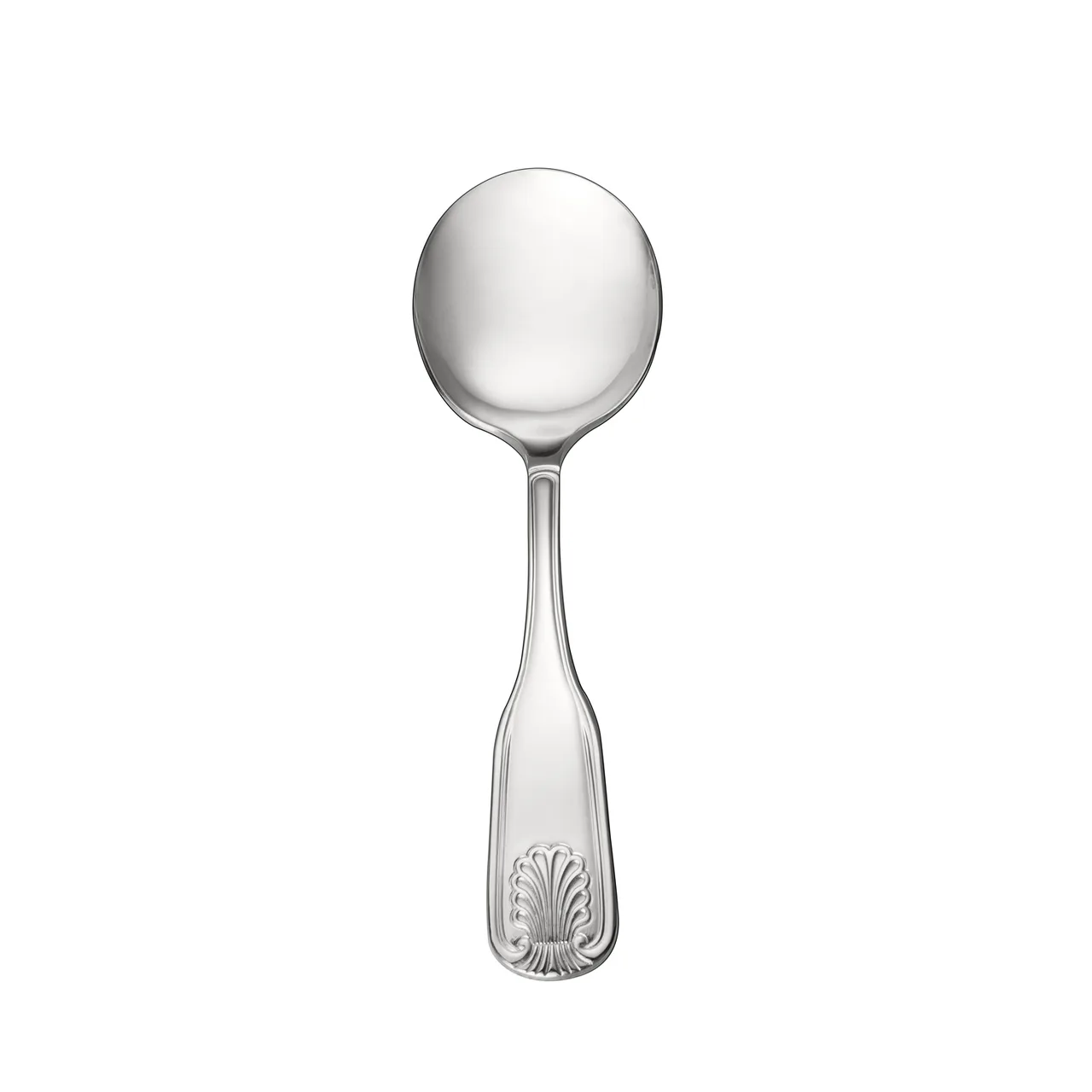 CAC China 3001-04 Phoenix Bouillon Spoon, 6-1/8" Length, Weight, 18/0 Stainless Steel - 1 Dozen
