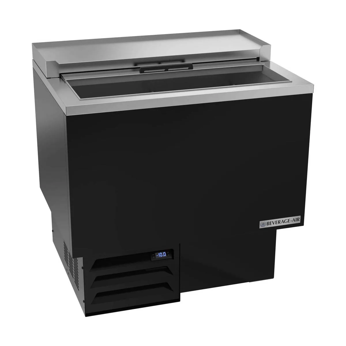 Beverage Air GF34HC-B 34" Black Glass & Plate Chiller, 6.4 cu. ft.