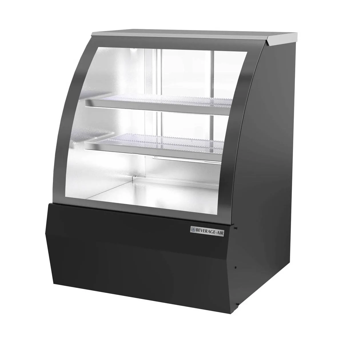 Beverage Air CDR3HC-1-B-D 37 1/4" Curved Glass Black Dry Bakery Display Case,10 cu. ft.