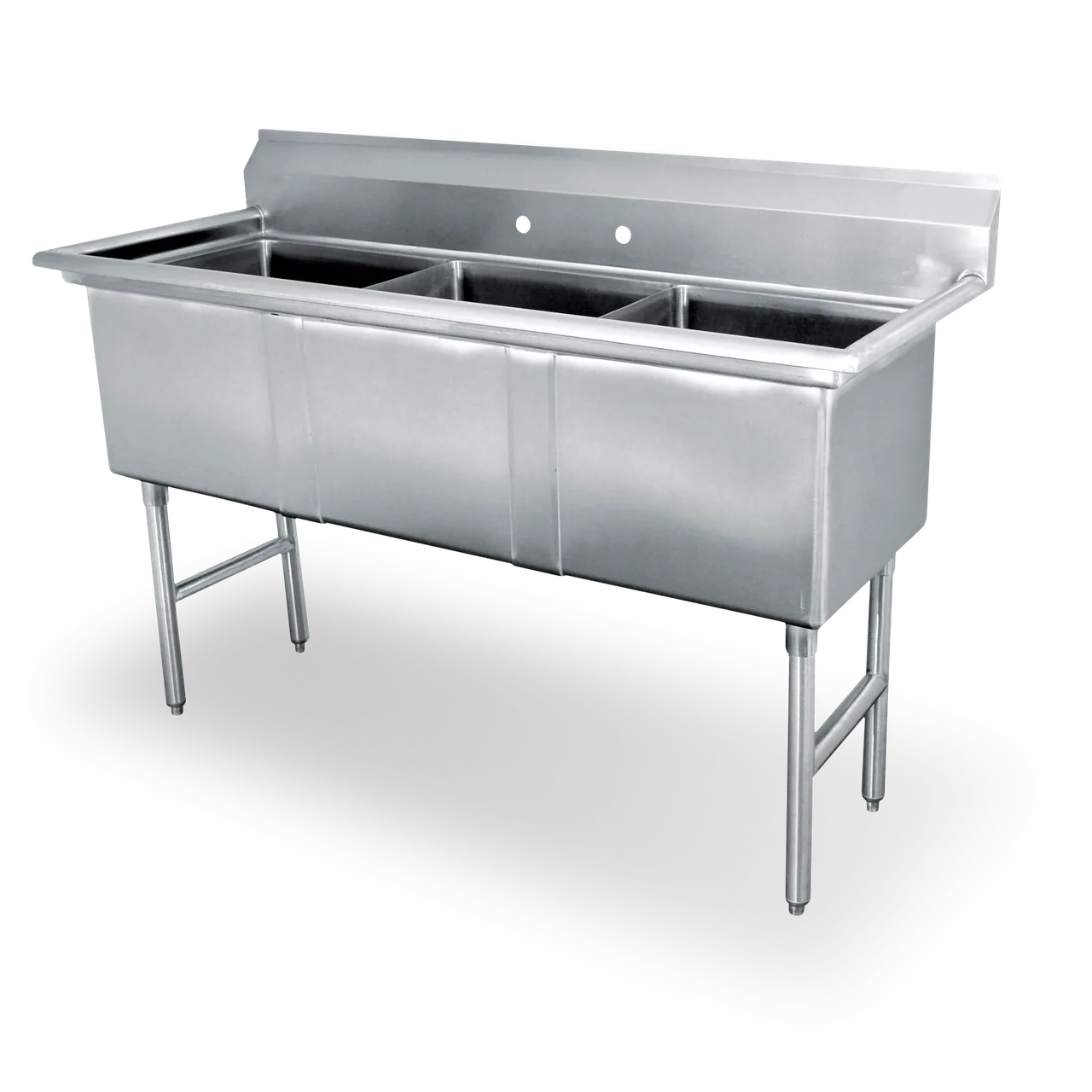 Steel Works SWS3C242414-318 Drain Sink, 77"W X 29.5"D X 43.75"H