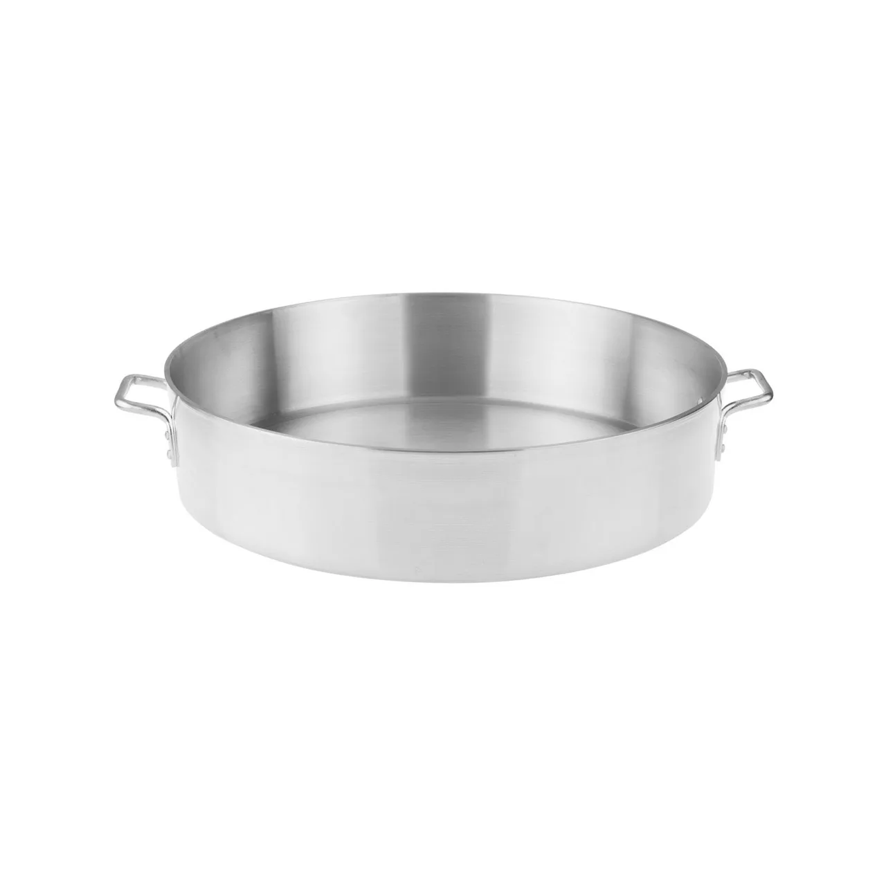 CAC China A4BZ-6-30 Extra Heavy Duty Brazier Pan, 30 qt., 19-7/8" x 5-3/8", 6mm Thick Aluminum