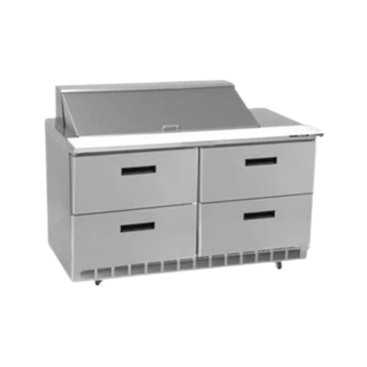 Delfield D4464NP-18M 64" 2-Section Mega Top Sandwich Prep Table, 18 Pans, 4 Drawers, Stainless Steel