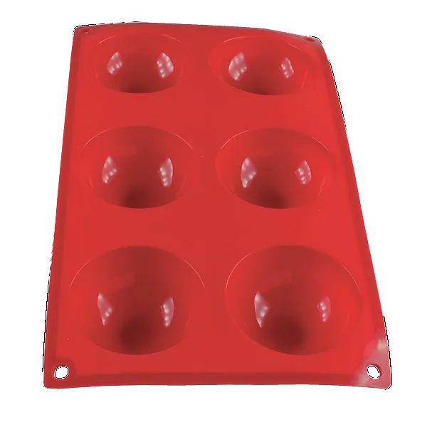 Thunder Group PLBM001S Baking Mold, 2-7/10 Oz. -40° - 550°F Temperature Range (6) Hemisphere Cavities
