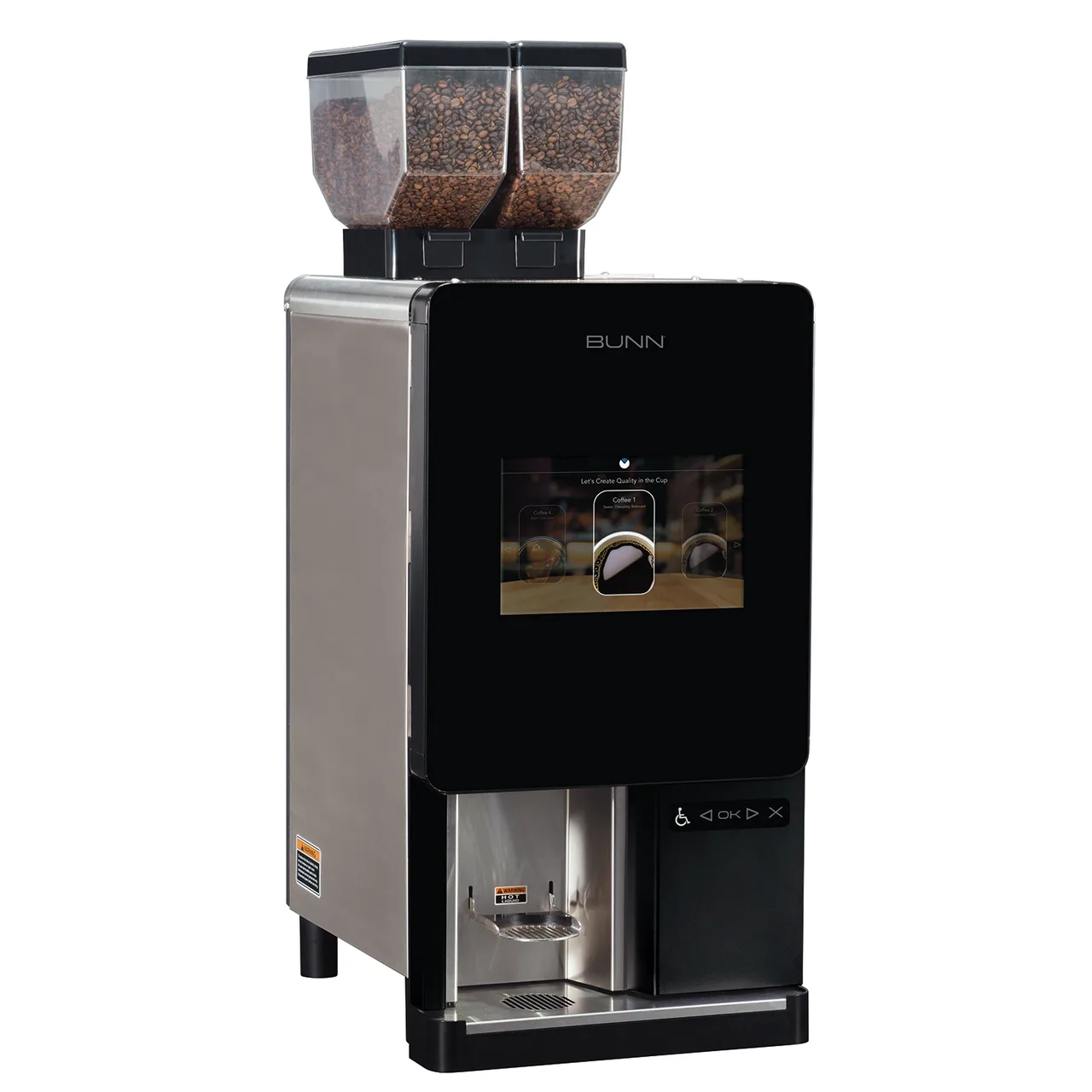 BUNN 44400.0105 Bean to Cup Coffee Brewer w/Grinder & Remote Monitoring , Automatic - 120V / Black