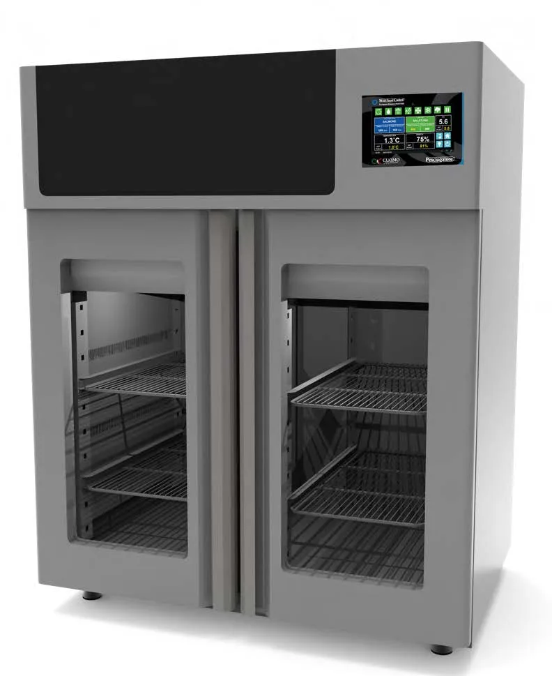 Omcan USA 49001 Pesciugatore Fish Curing Cabinet – 132 lb Capacity, 32–95°F, Dual‑Glazed Glass, HACCP