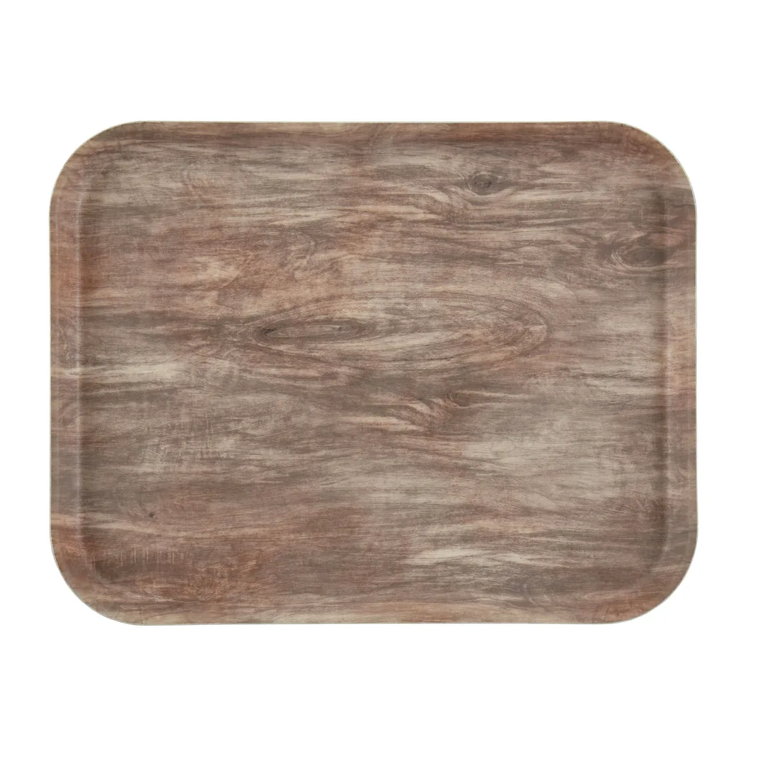 Cambro 1520DC830 Camtray Tray, 20" x 15", Oak Brown Fiberglass, Textured, Dishwasher Safe