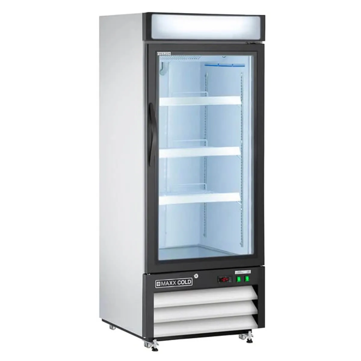 Maxx Cold MXM1-12FHC 25" 1 Glass Door Freezer Merchandiser in White, 12 cu.ft.